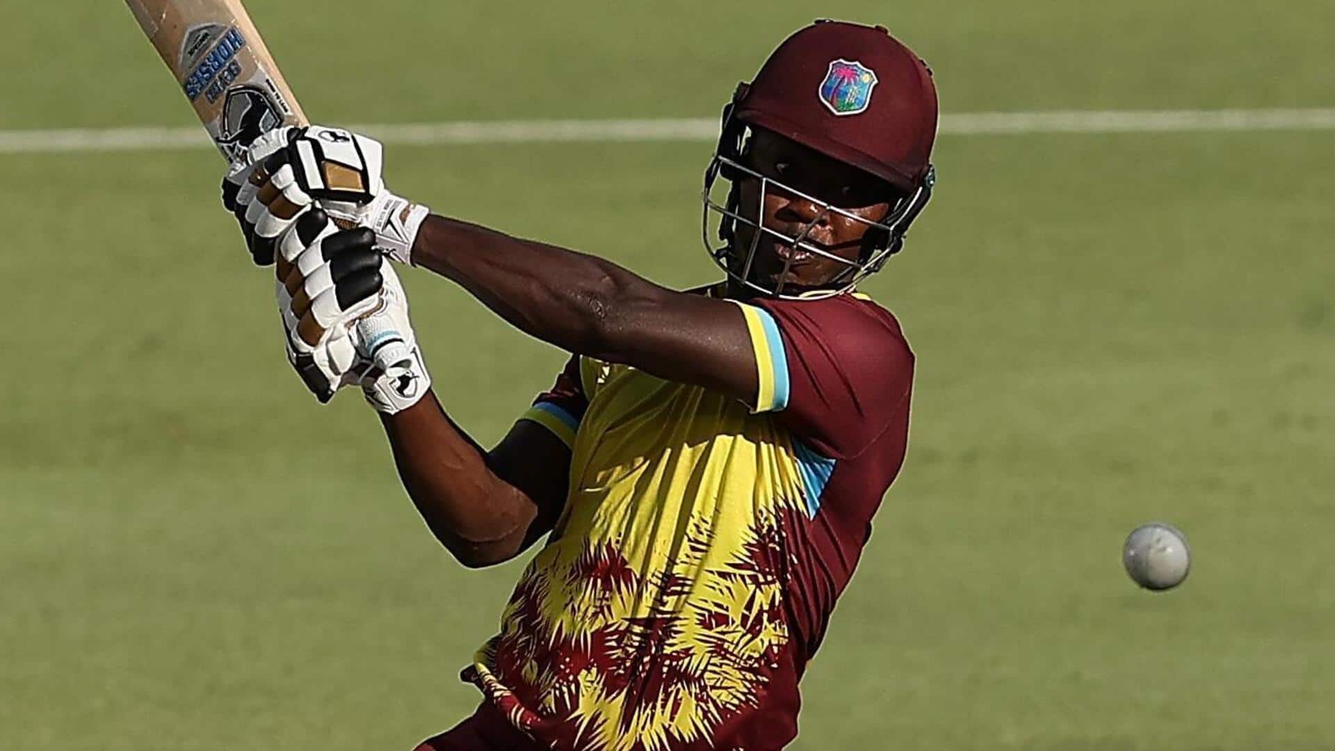 Sherfane Rutherford hammers his seventh ODI fifty: Key stats 