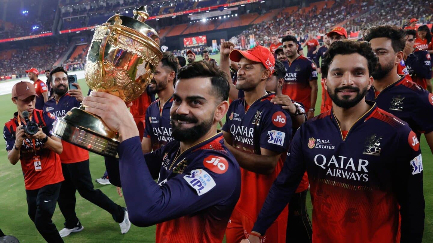 RCB announce victory parade after IPL title win RCB announce victory parade after IPL title win