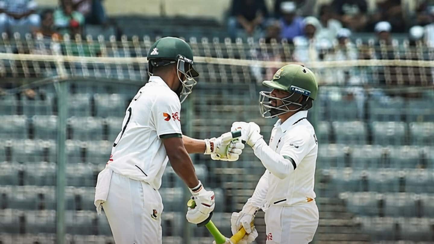 1st Test: Shanto, Mominul shine as Bangladesh dominate Day 1
