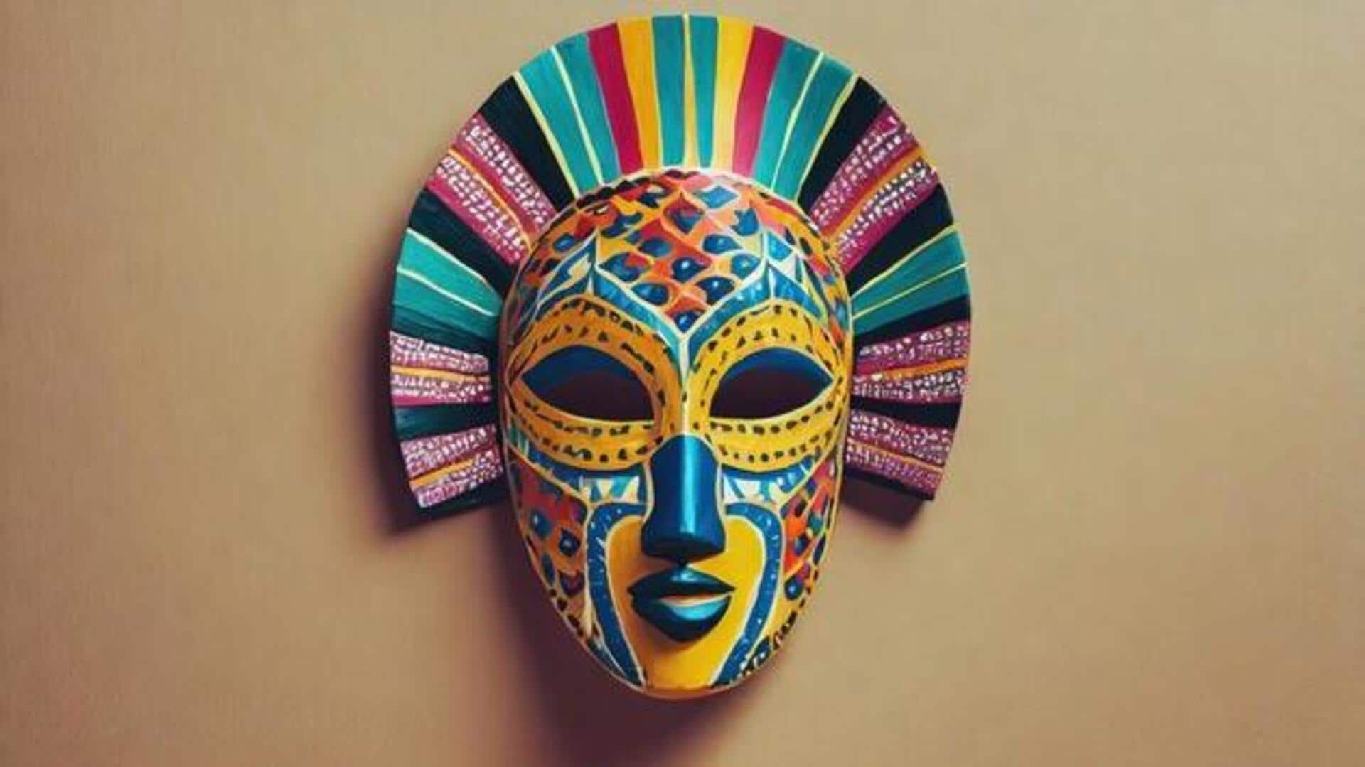 How to make colorful African masks 