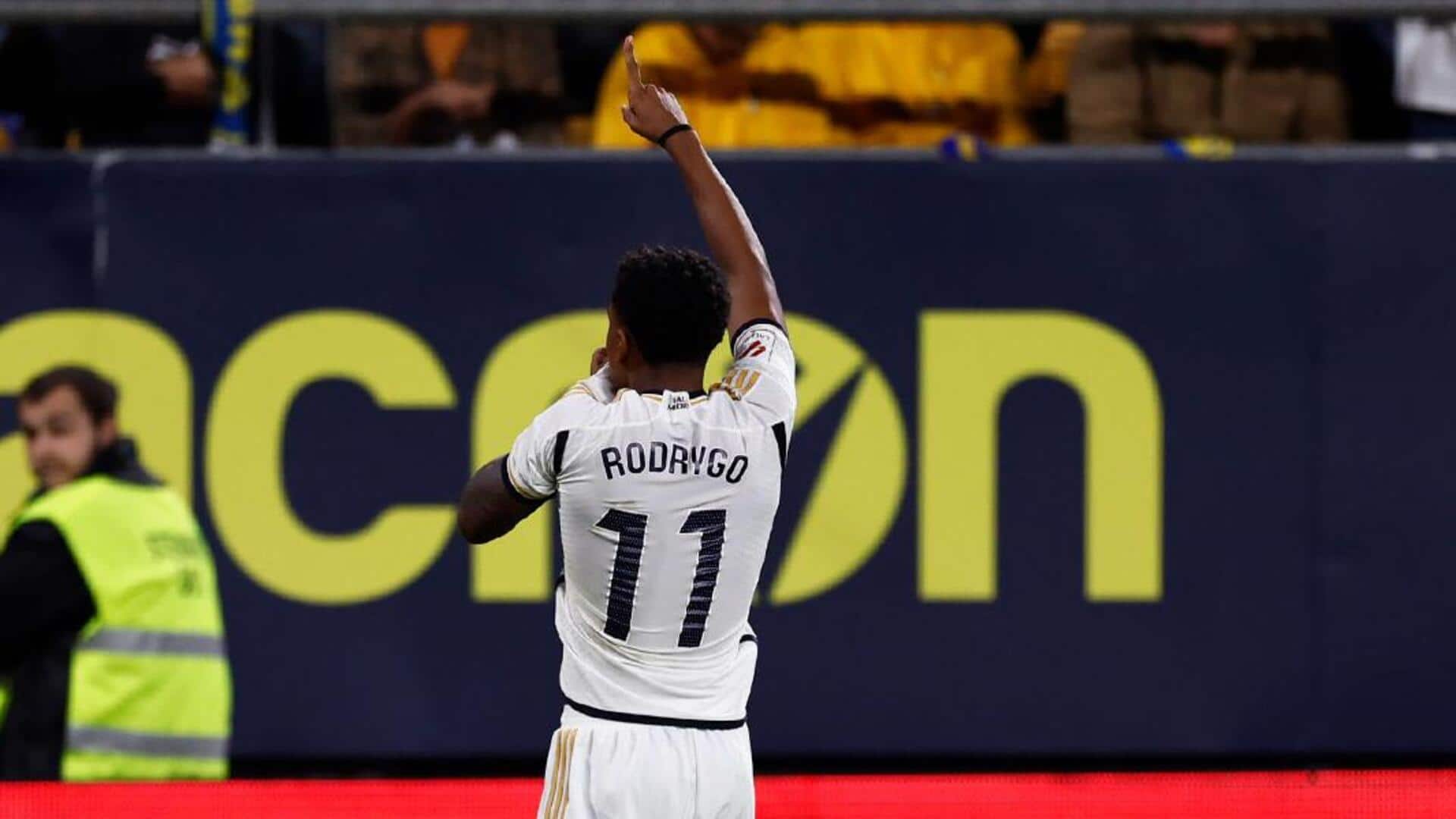 Rodrygo scripts these records in Real Madrid's win over Cadiz