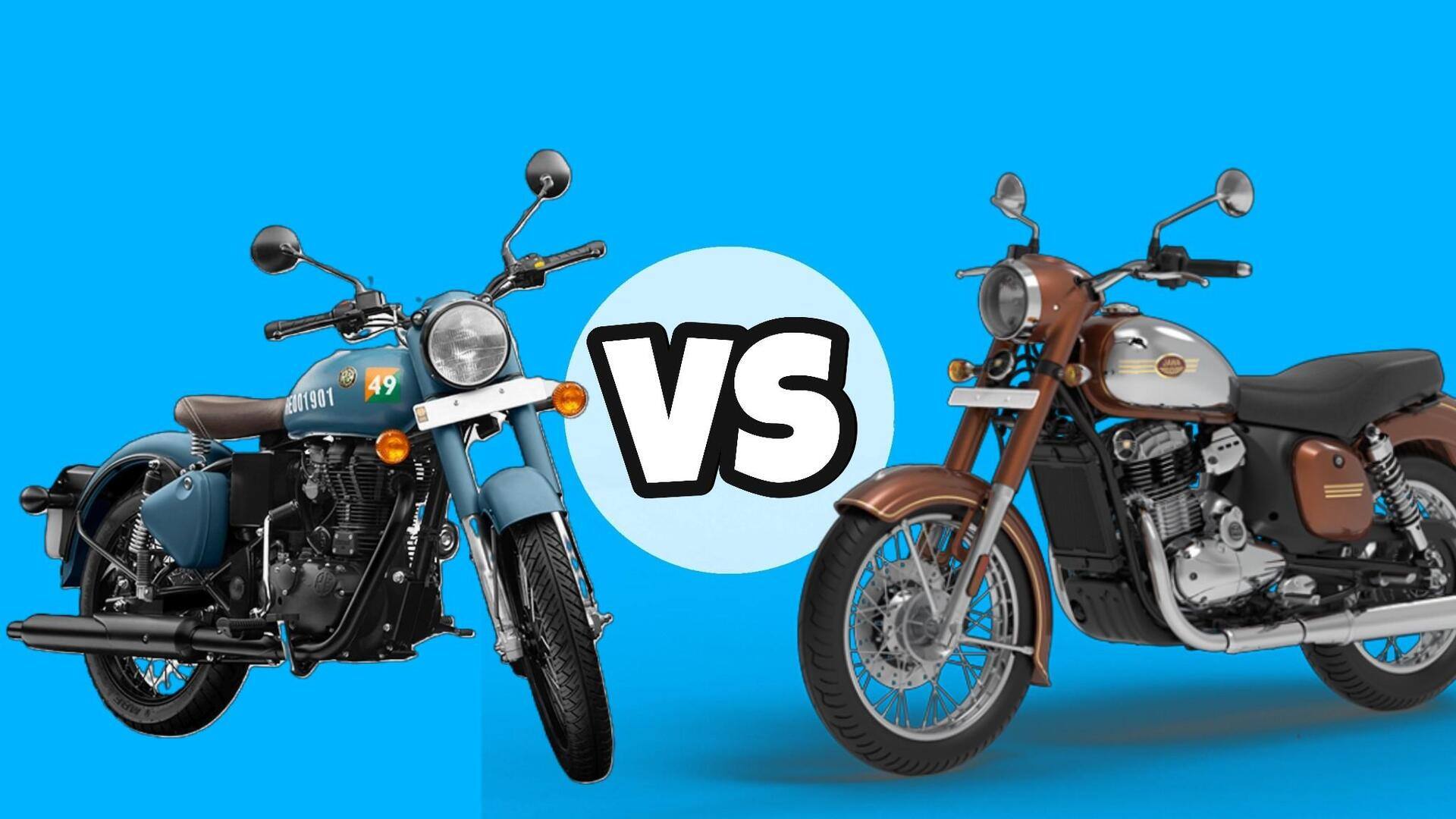 How 2024 Jawa 350 fares against Royal Enfield Classic 350