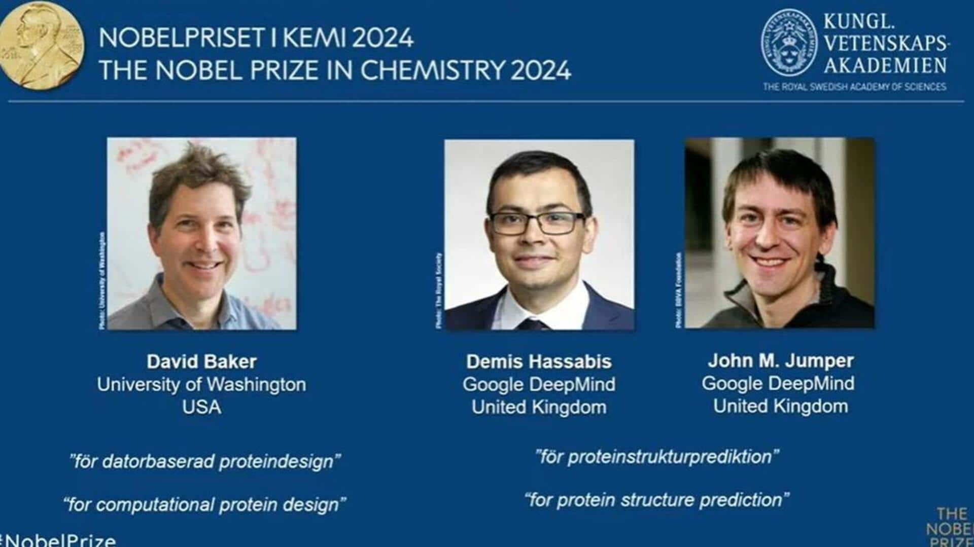 2024 Nobel Prize in Chemistry awarded for groundbreaking protein research