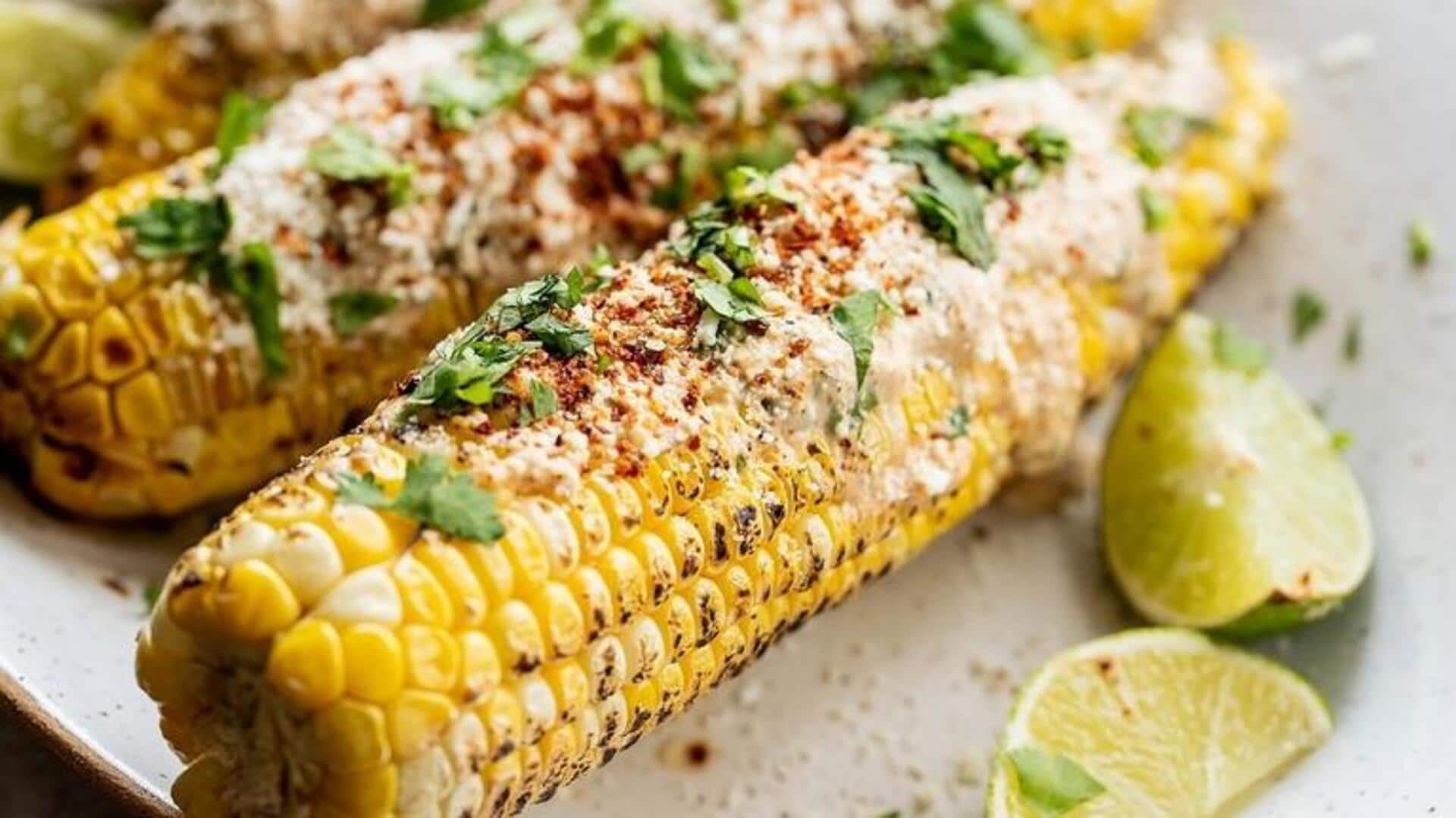 Try this Mexican grilled corn elote-style recipe