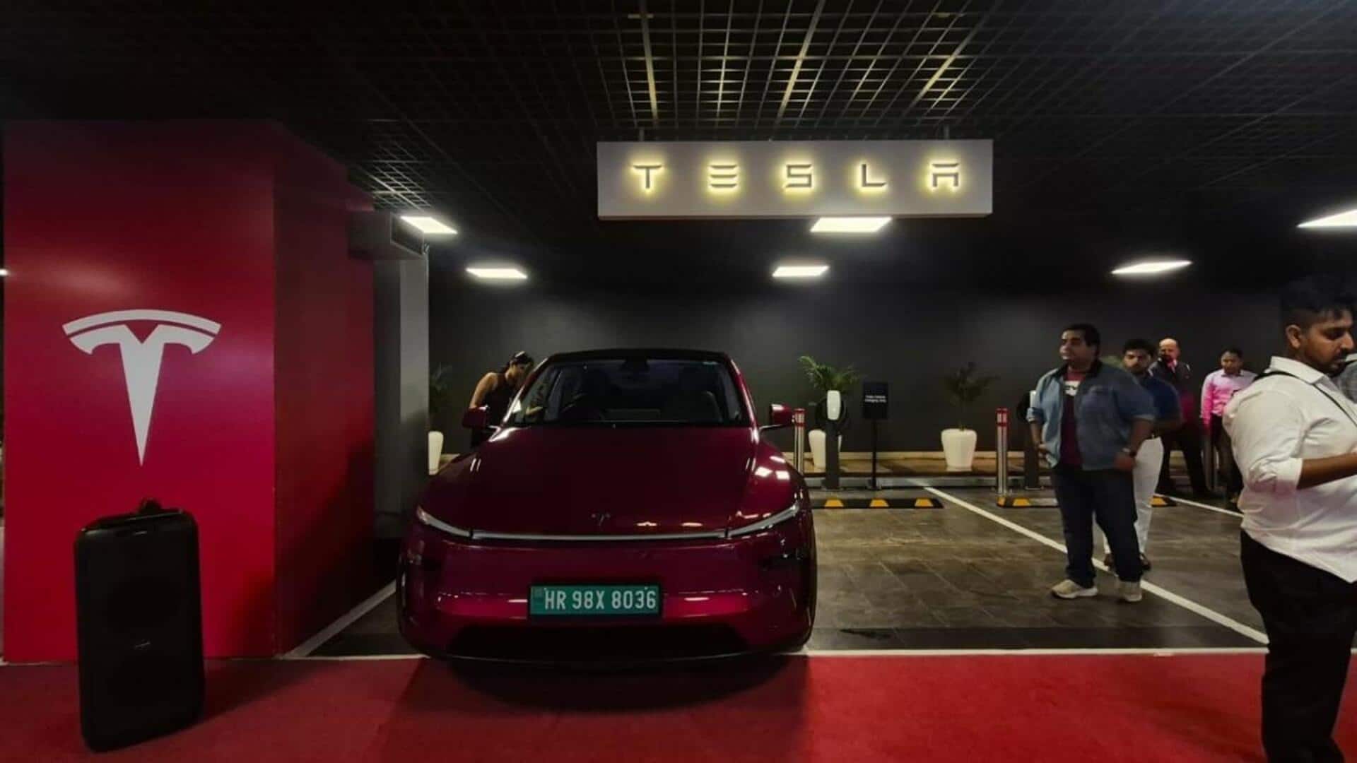 Tesla opens North India's first in-mall EV charging station