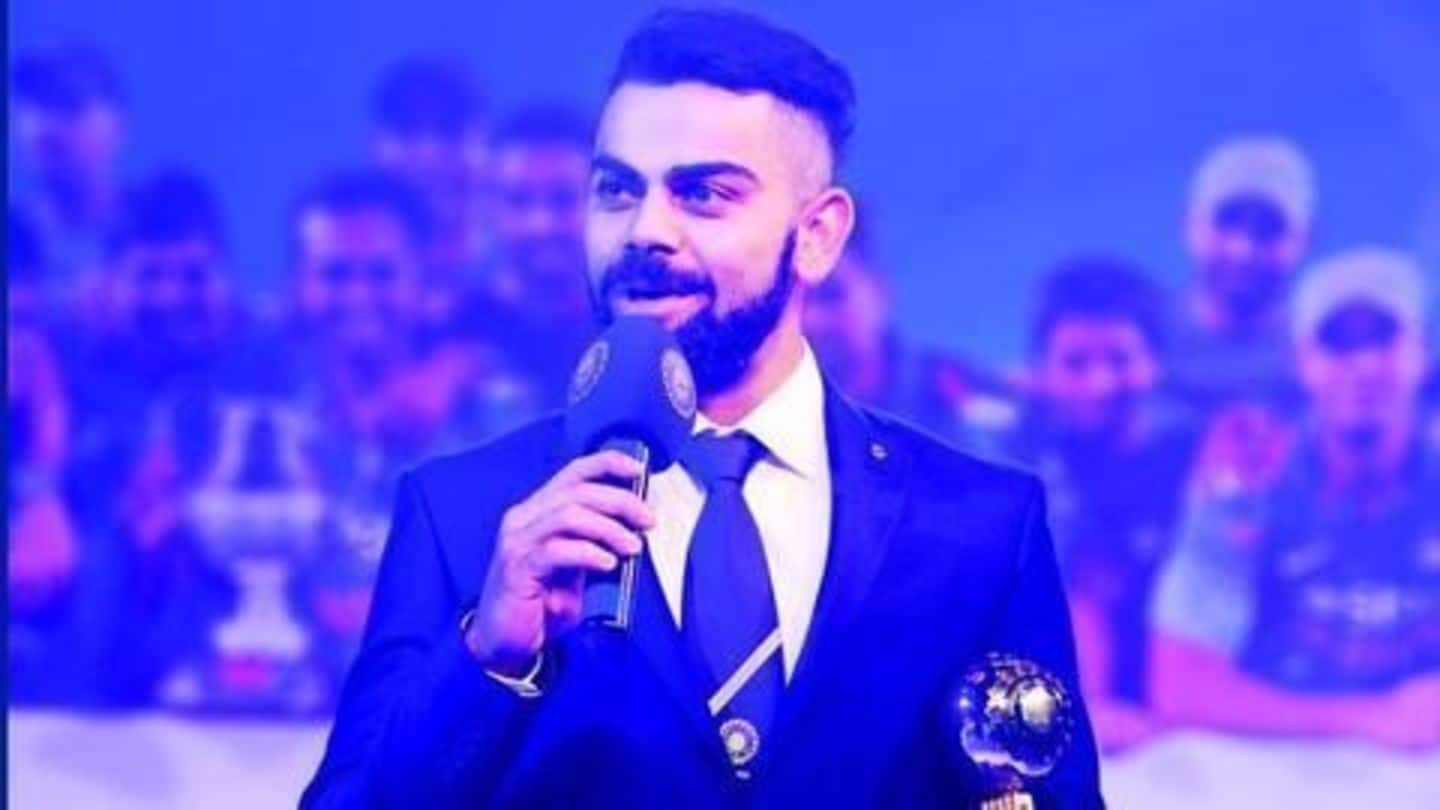 Virat Kohli to be honoured with Polly Umrigar Award Virat Kohli to be honoured with Polly Umrigar Award