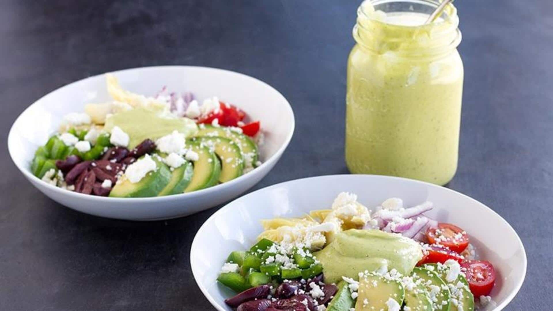 Make this avocado Greek salad at home. Here's the recipe