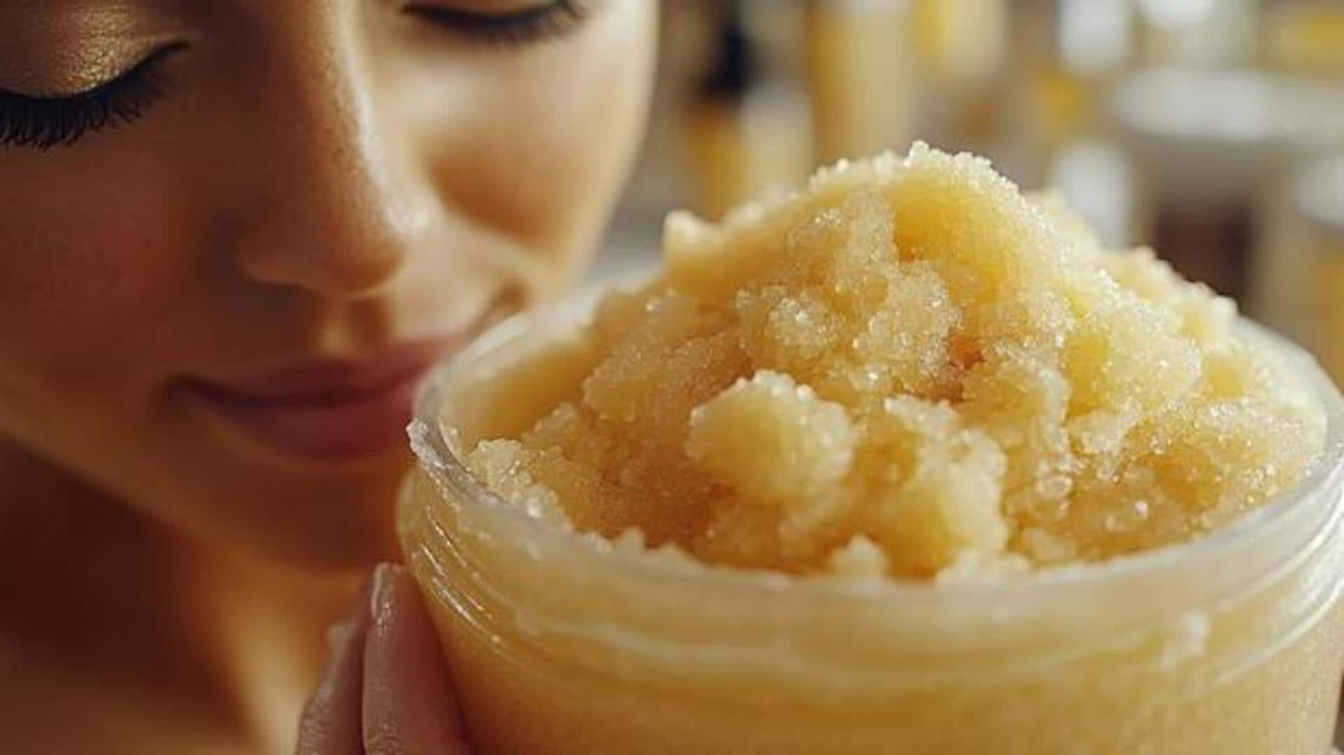 Polishing skin with sugar cane exfoliation