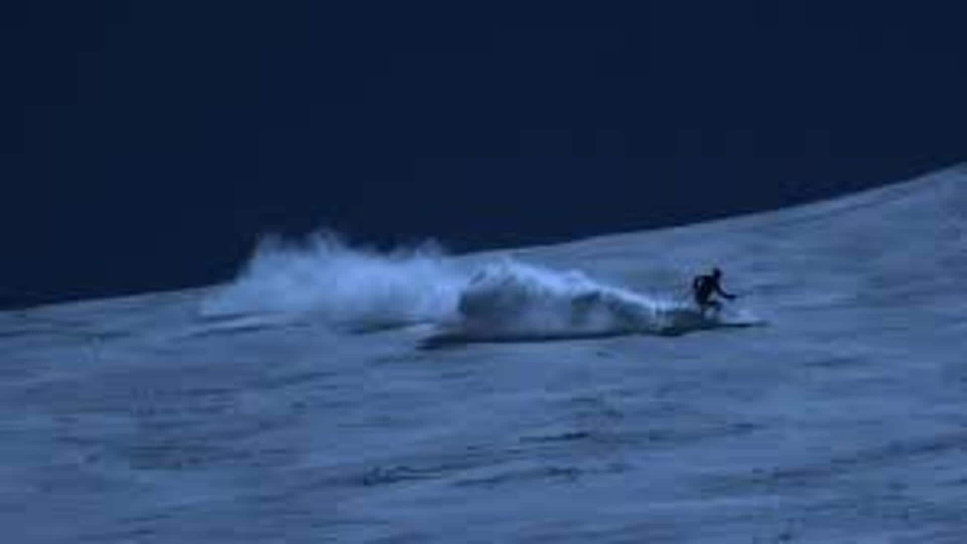 Eco-friendly night skiing: Moonlit mountain trails