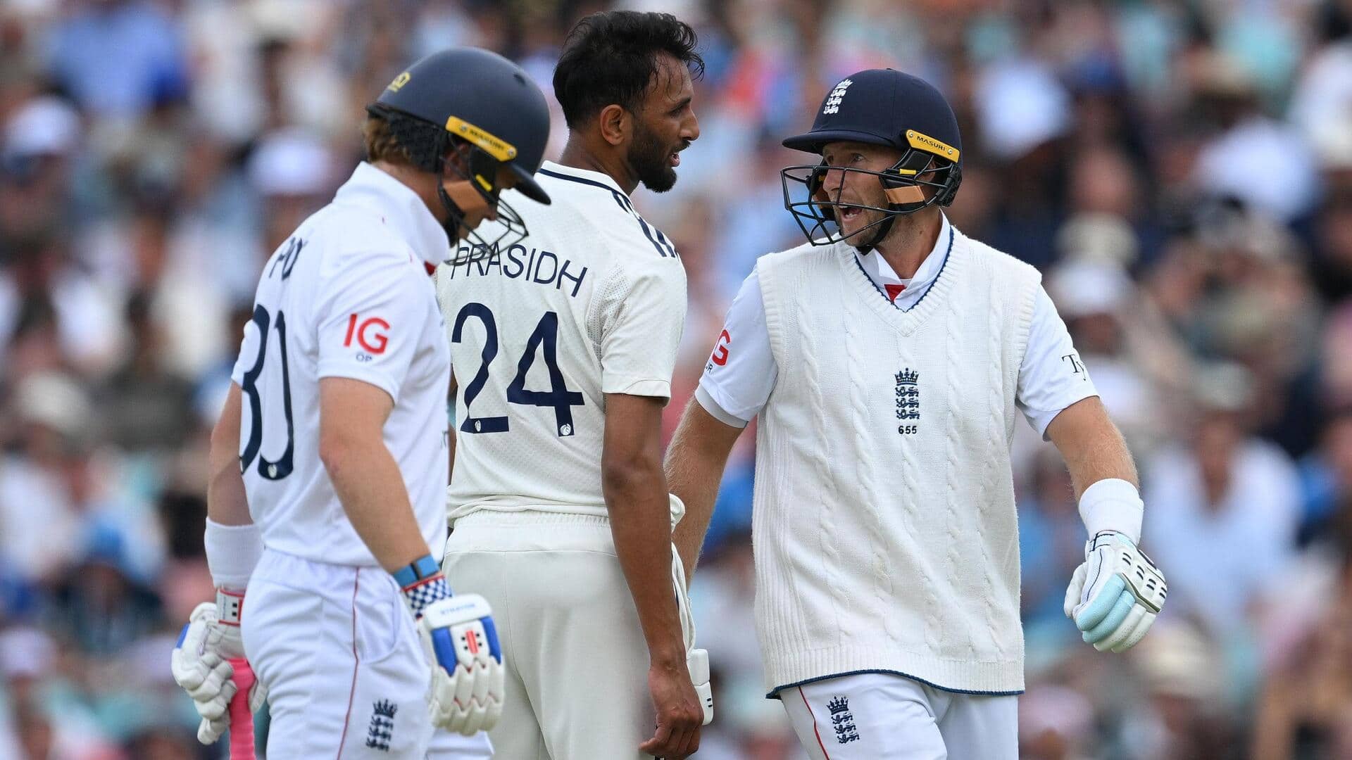 Prasidh Krishna reacts to verbal spat with Joe Root Prasidh Krishna reacts to verbal spat with Joe Root
