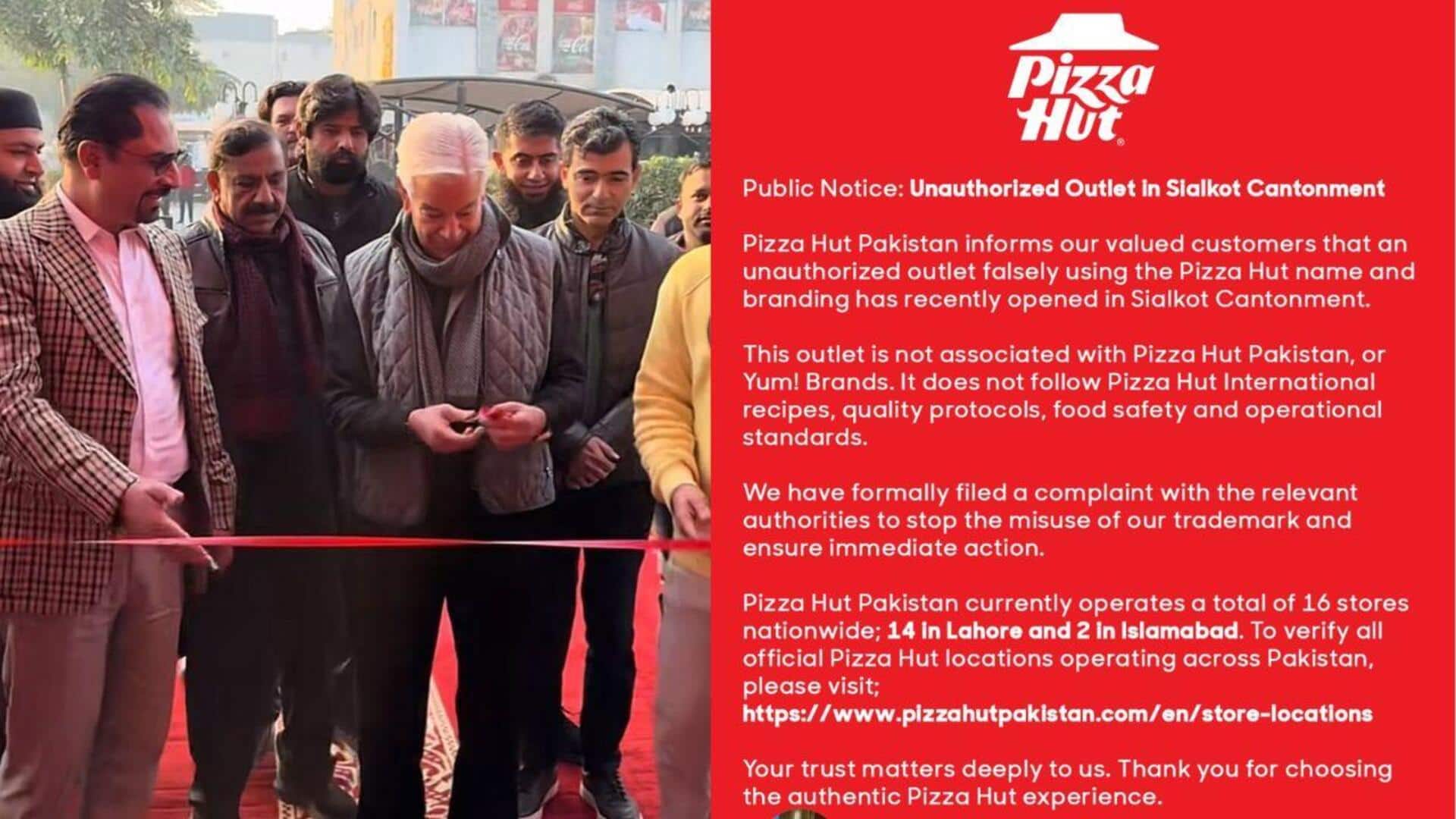 Pakistan defense minister inaugurates fake Pizza Hut; company says 'unauthorized' 