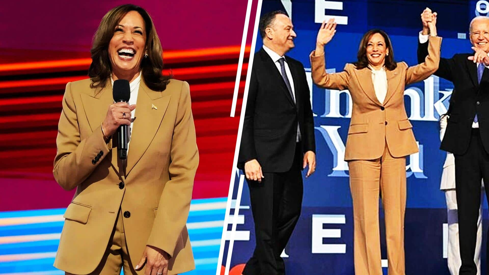 Why Kamala's tan suit at DNC sparked political fashion debate