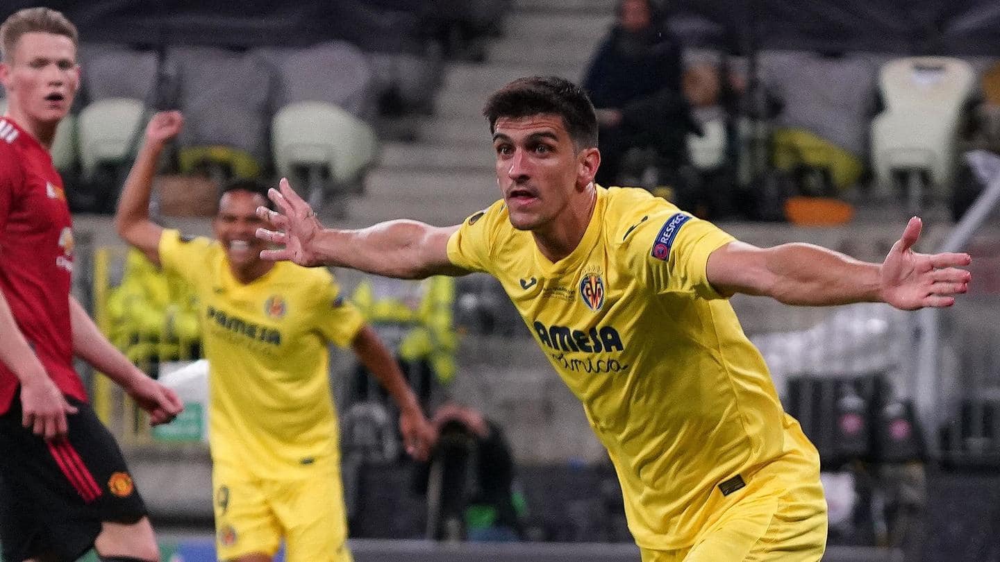Europa League final: Villarreal 1-0 up against Manchester United