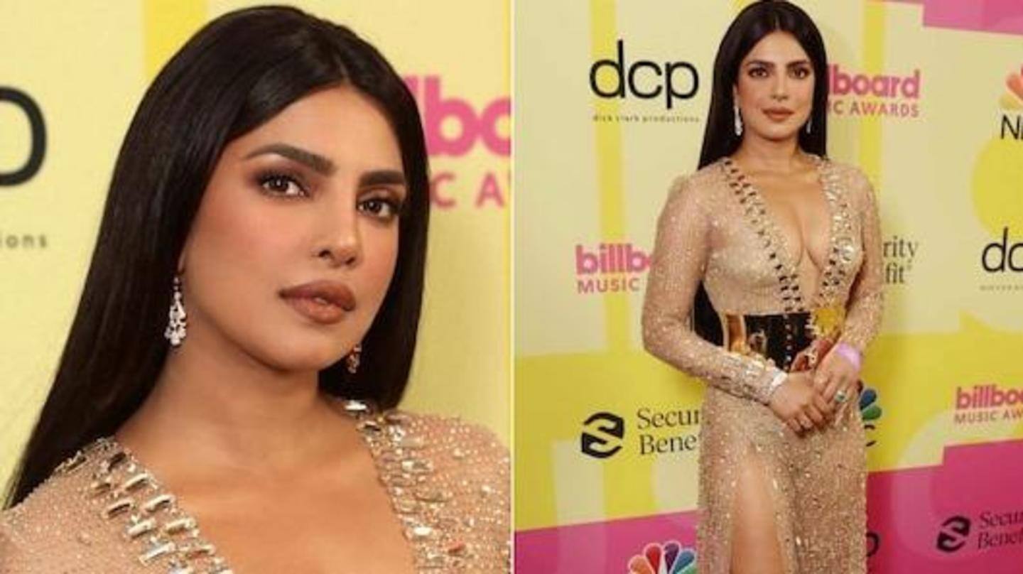 Priyanka Chopra donned a Dolce & Gabbana sheer nude dress Priyanka Chopra donned a Dolce & Gabbana sheer nude dress