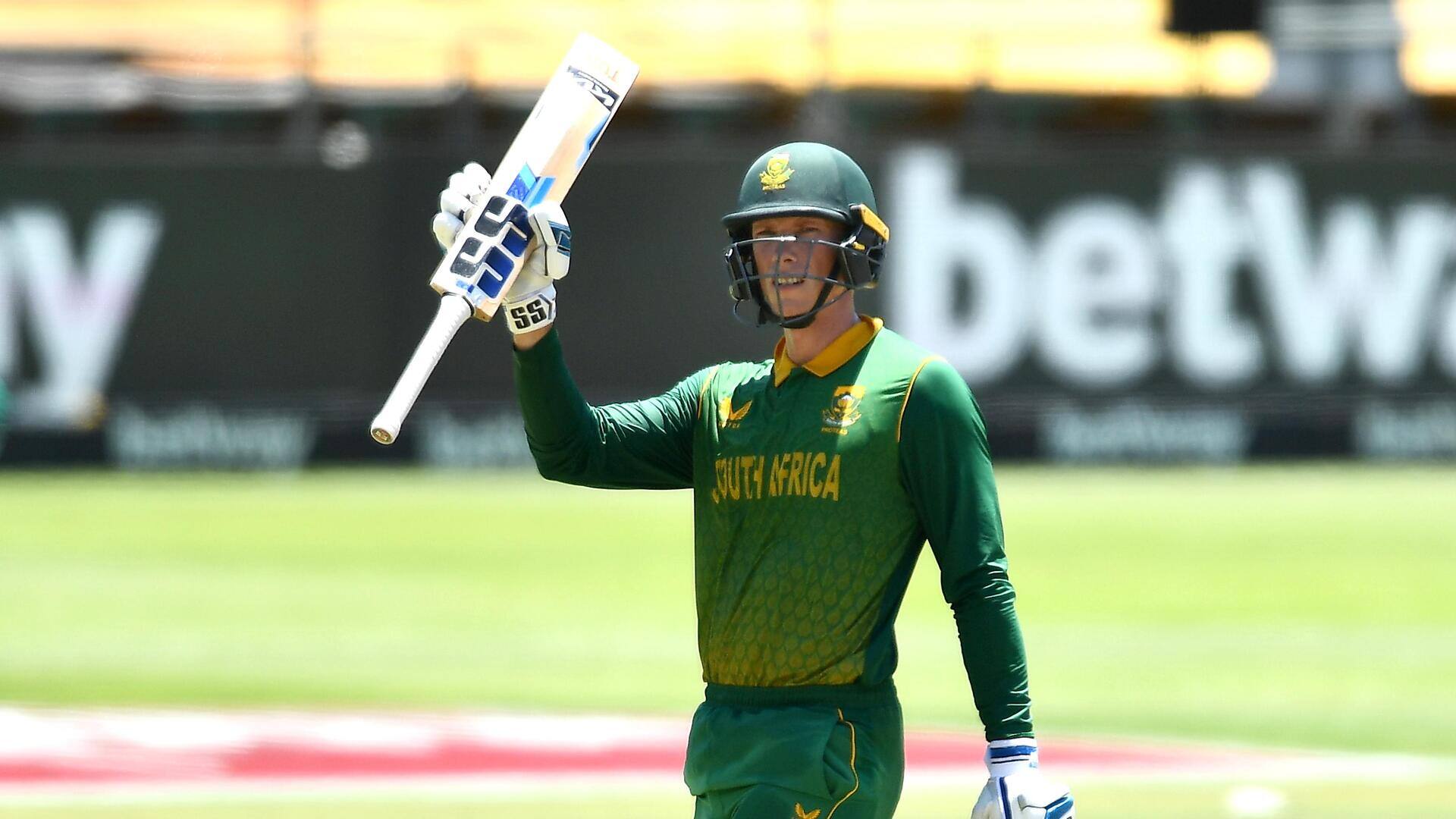 Rassie van der Dussen clocks fourth ODI World Cup fifty