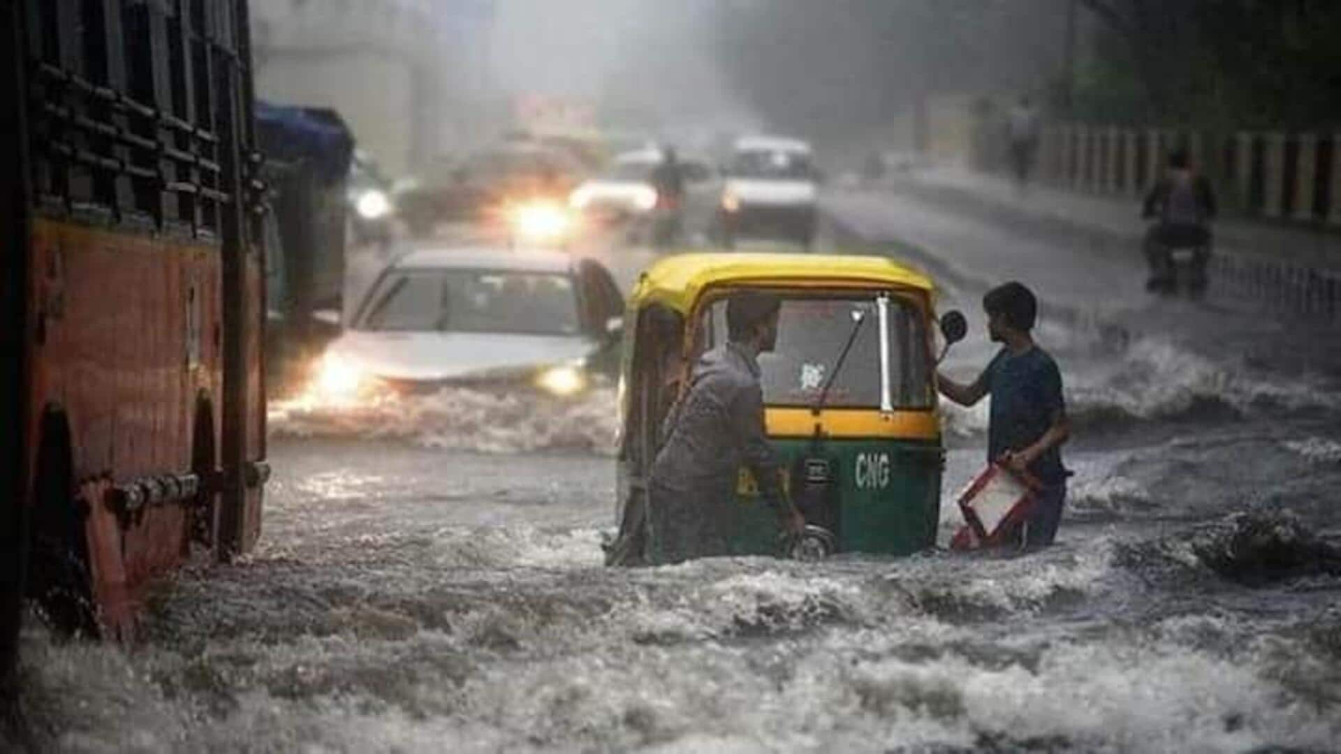 Heavy overnight rain triggers waterlogging, traffic congestion in Delhi