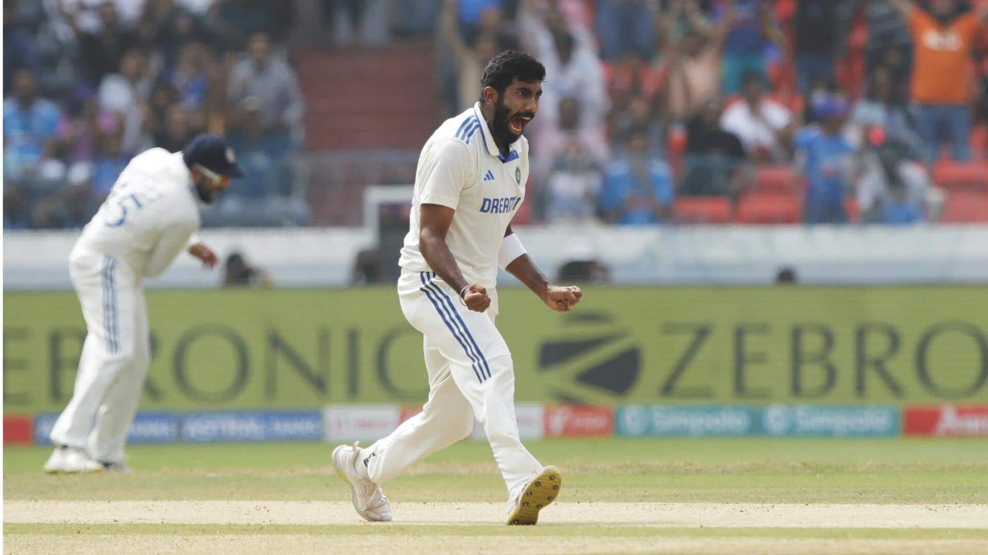 1st Test: Jasprit Bumrah takes six wickets on spin-friendly wicket
