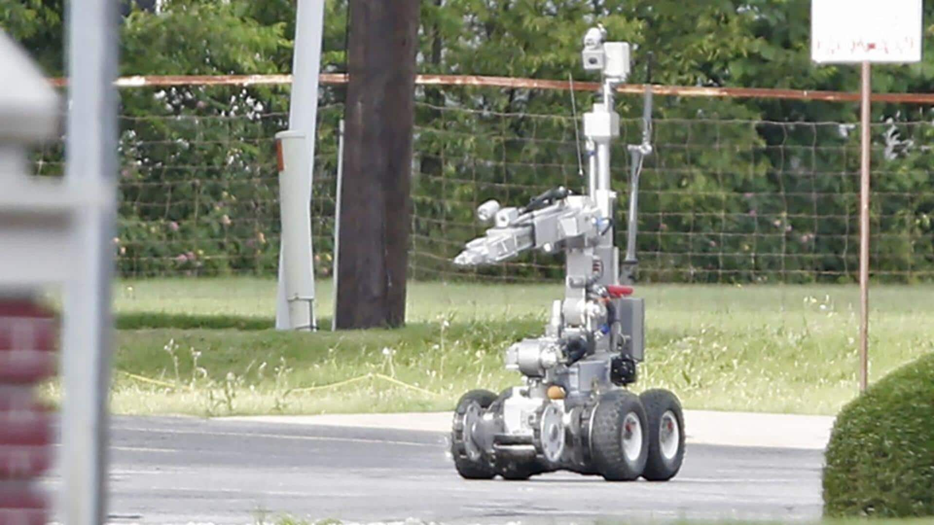 Watch: Police robot overpowers suspect in dramatic take down