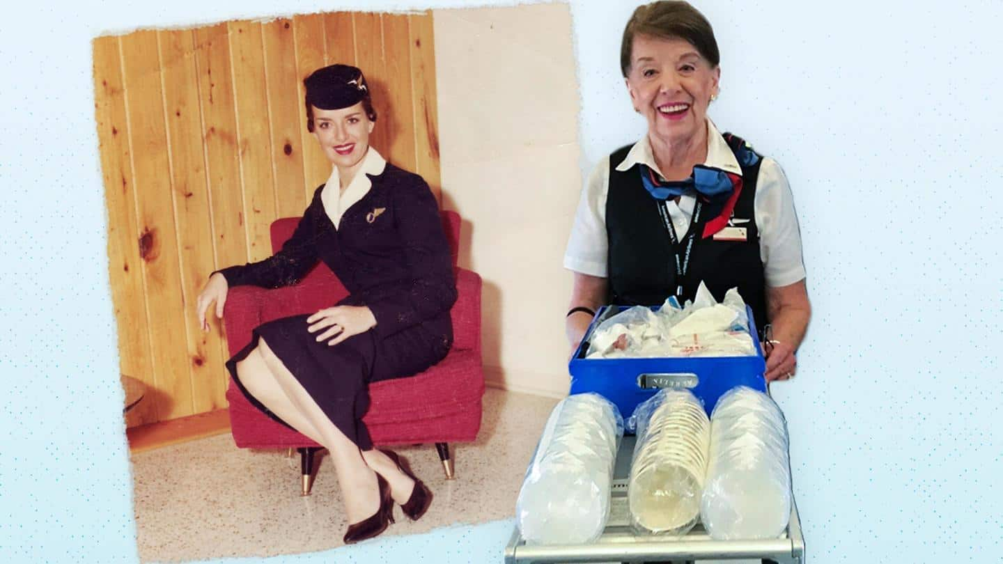 86-year-old recognized as world's longest-serving flight attendant