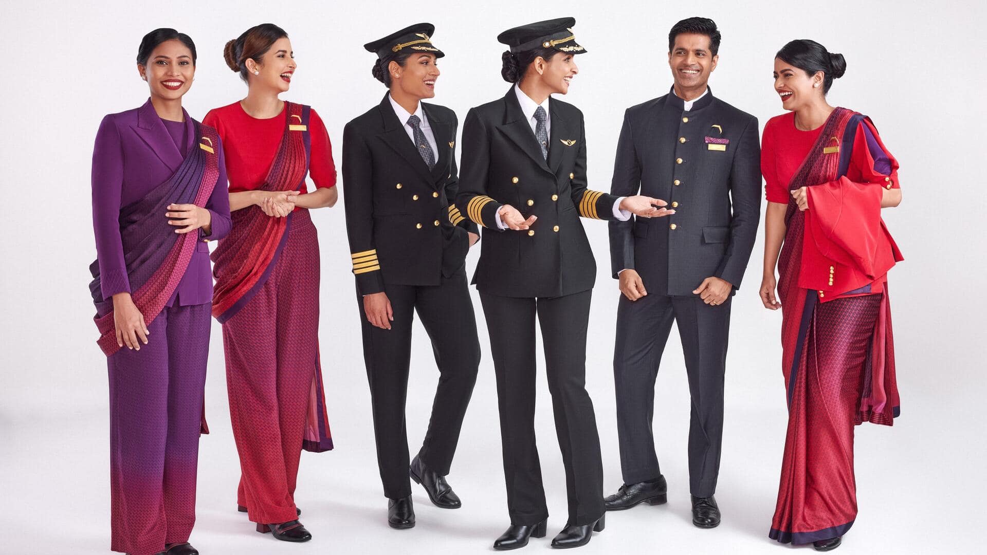 New Air India uniforms designed by Manish Malhotra revealed!