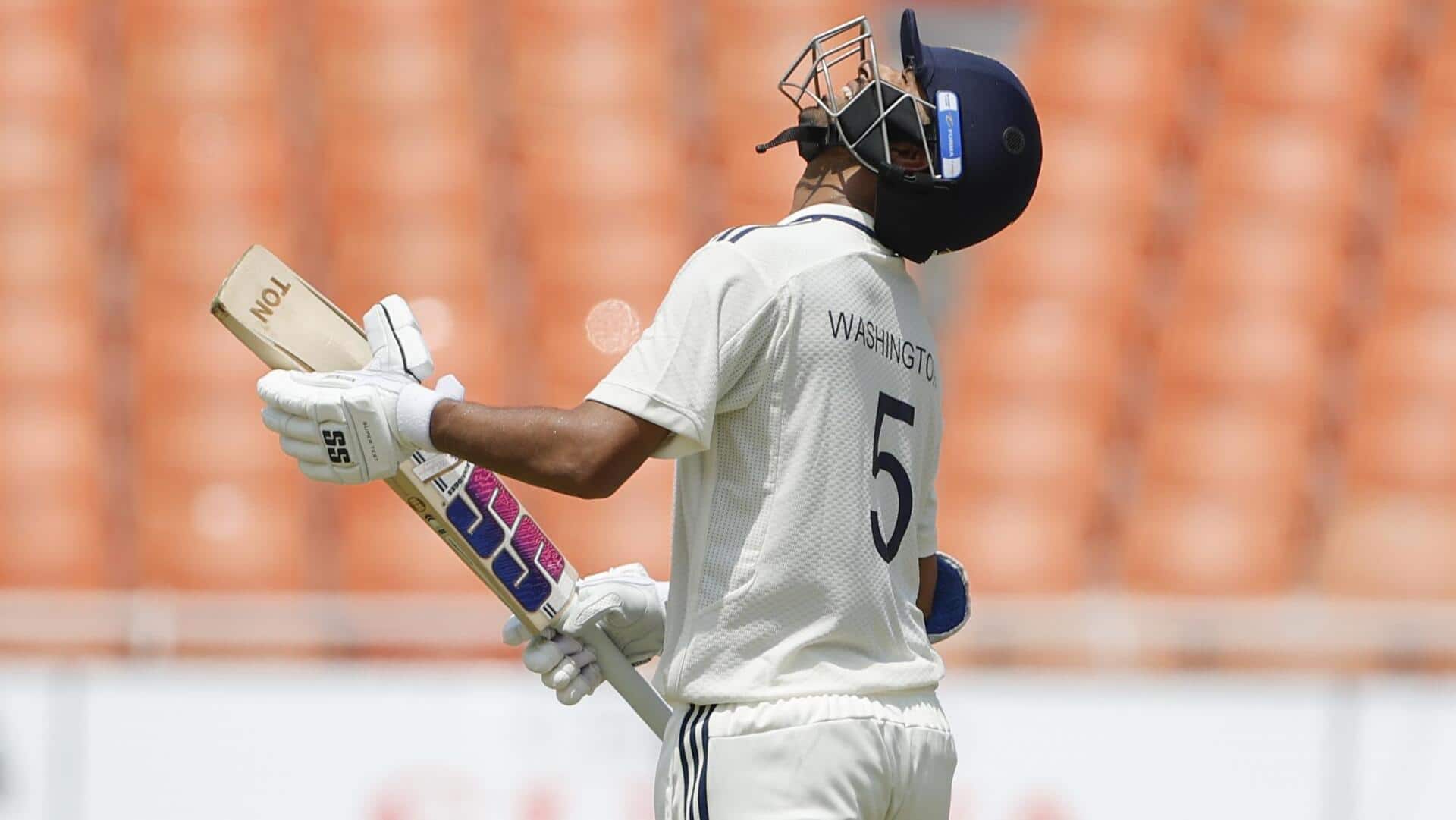 One-off Test: Sundar scores 52* as India declare at 564/8