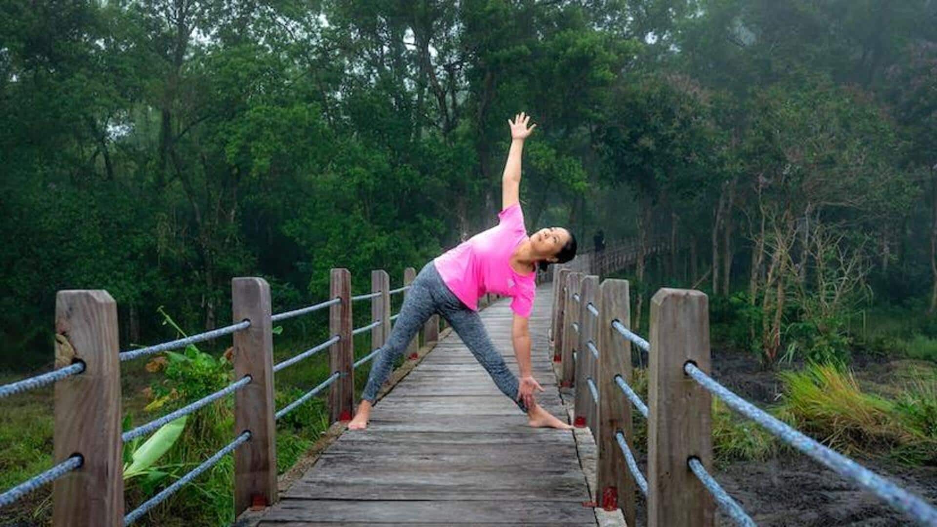 Trikonasana or triangle pose: Step-by-step process and health benefits