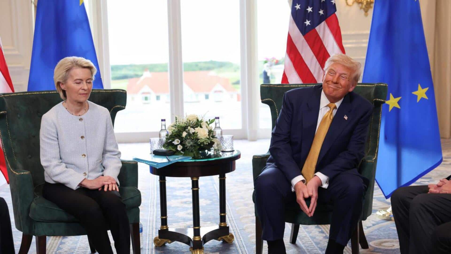 EU halts countermeasures against US tariffs after Trump deal EU halts countermeasures against US tariffs after Trump deal