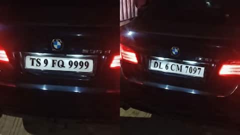 Hyderabad: Drunk doctor's BMW sports James Bond-style flipping number plate