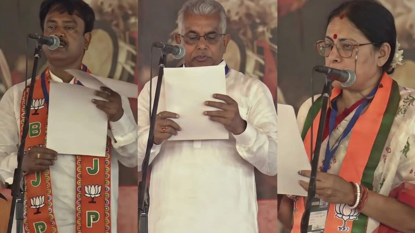 Suvendu Adhikari's cabinet takes oath in West Bengal swearing-in
