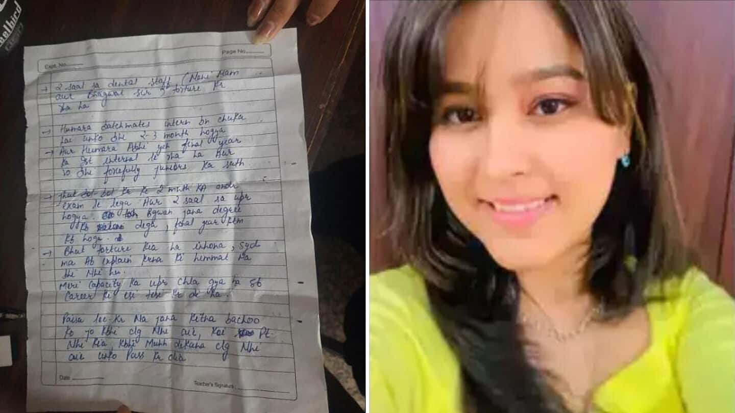 Udaipur dental student found dead in hostel; suicide note recovered
