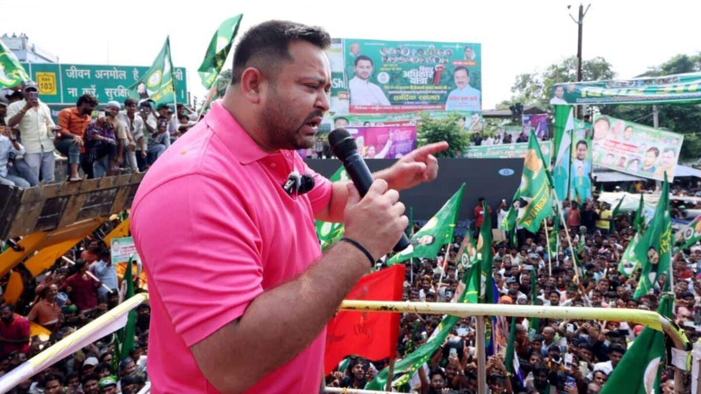 BJP alleges PM Modi's mother abused at Tejashwi Yadav rally