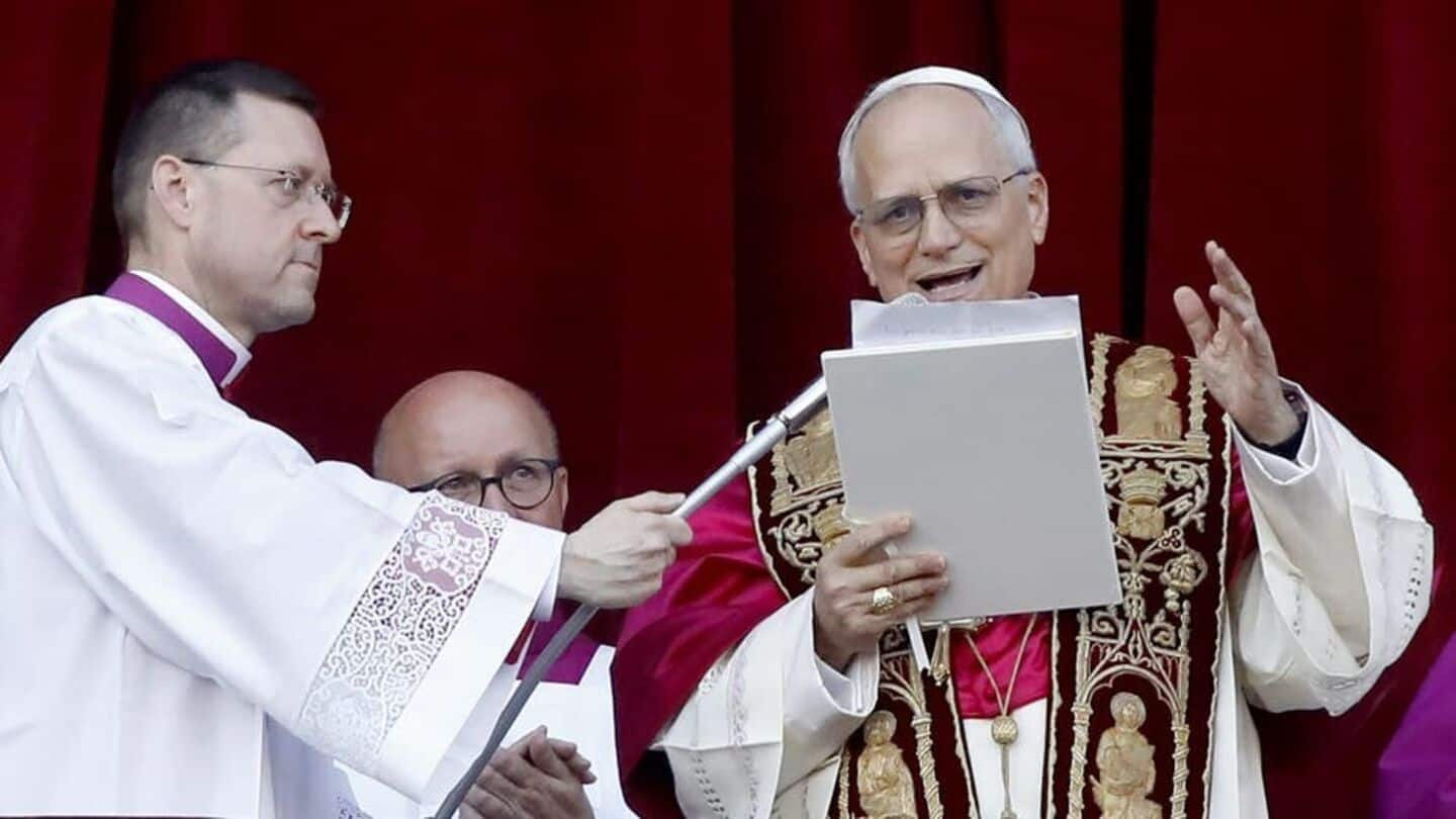 Pope Leo to deliver 1st public address today Pope Leo to deliver 1st public address today