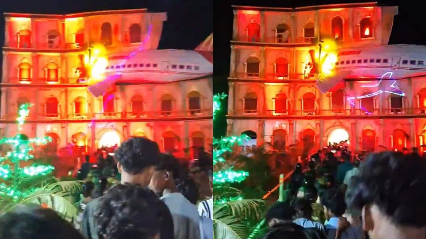 Durga Puja pandal shows 2025 Air India crash; gets trolled
