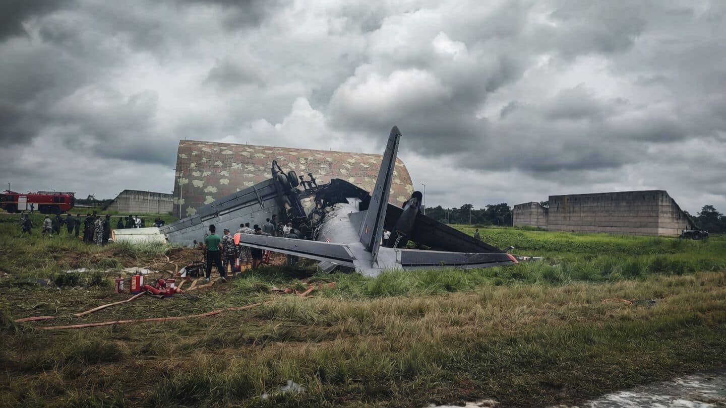IAF AN-32 aircraft crashes in Jorhat, Assam
