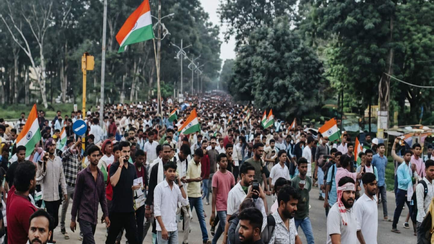 Jharkhand: Students protesting against exam irregularities march to Vidhan Sabha