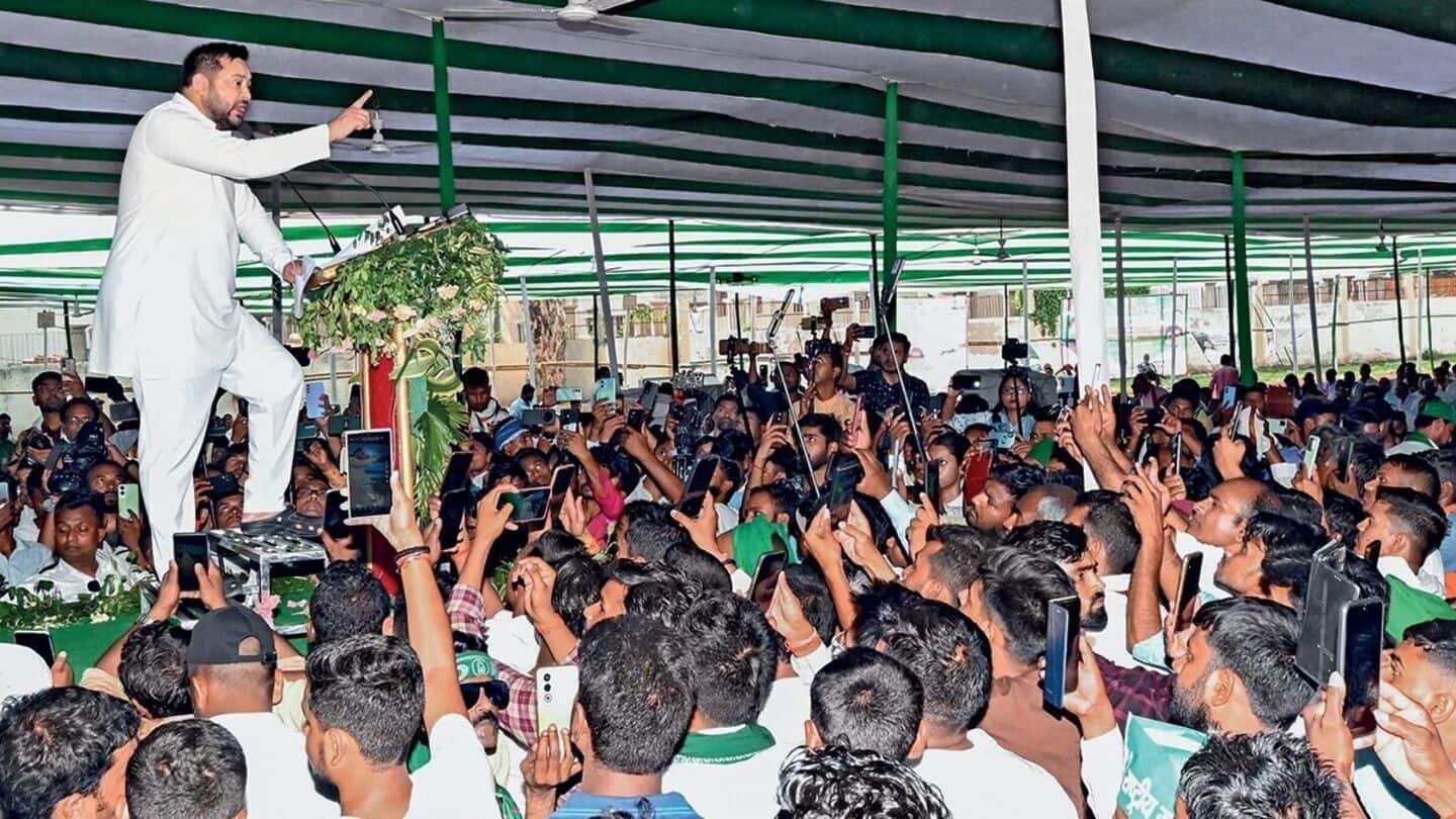 Tejashwi promises ₹30,000 to women on this date if elected