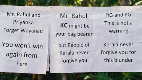 Posters threatening Rahul, Priyanka in Kerala; case registered