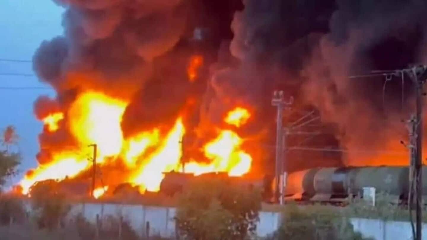 Crude oil fire disrupts Chennai-Arakkonam rail route, 8 trains canceled Crude oil fire disrupts Chennai-Arakkonam rail route, 8 trains canceled