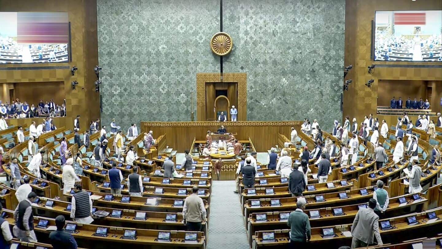 Lok Sabha adjourned amid uproar over 'criminal MPs' Bill