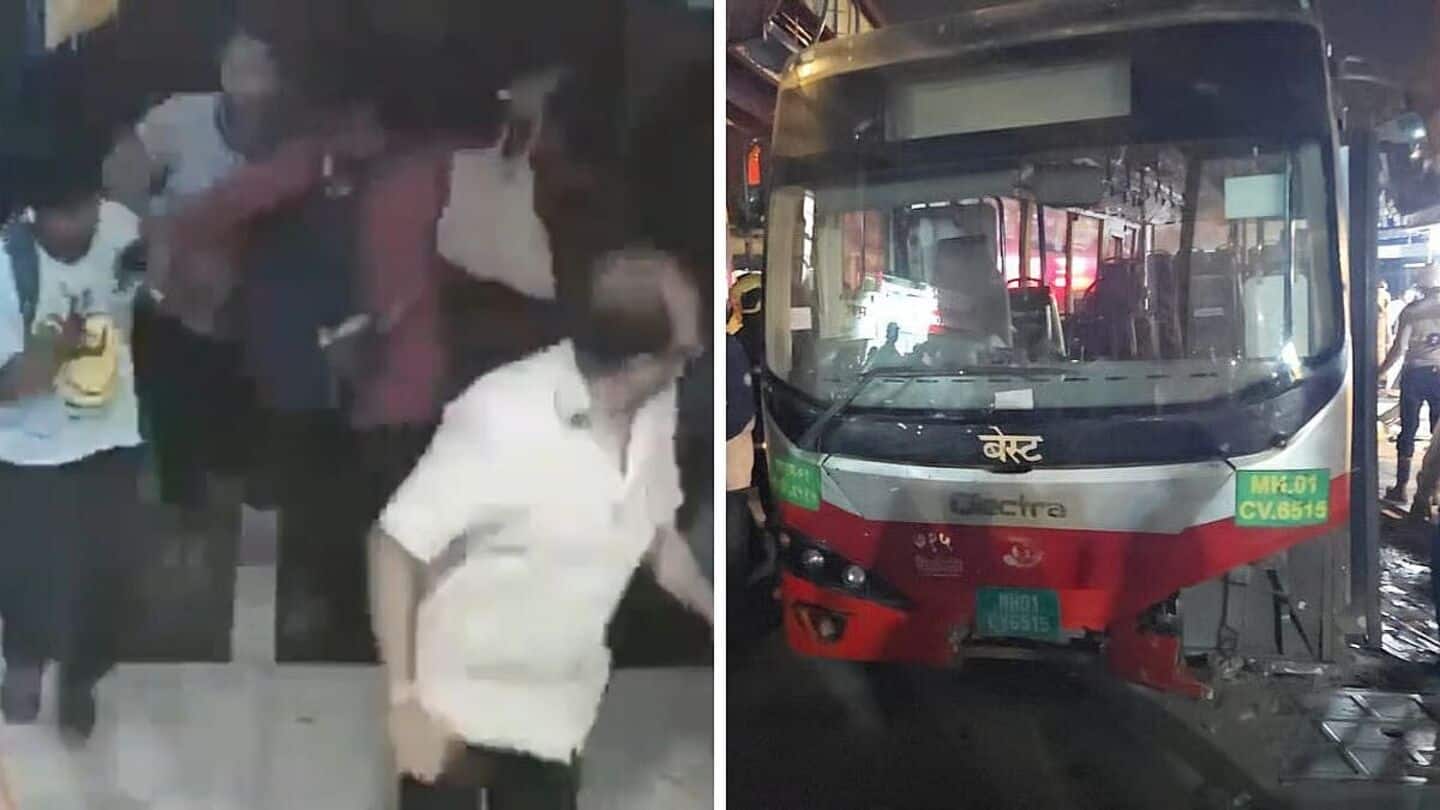 Mumbai: CCTV captures panic as BEST bus runs over pedestrians