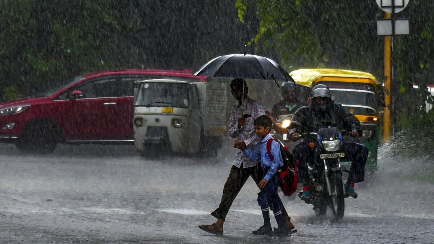 Heavy rainfall forecast in parts of India on Monday