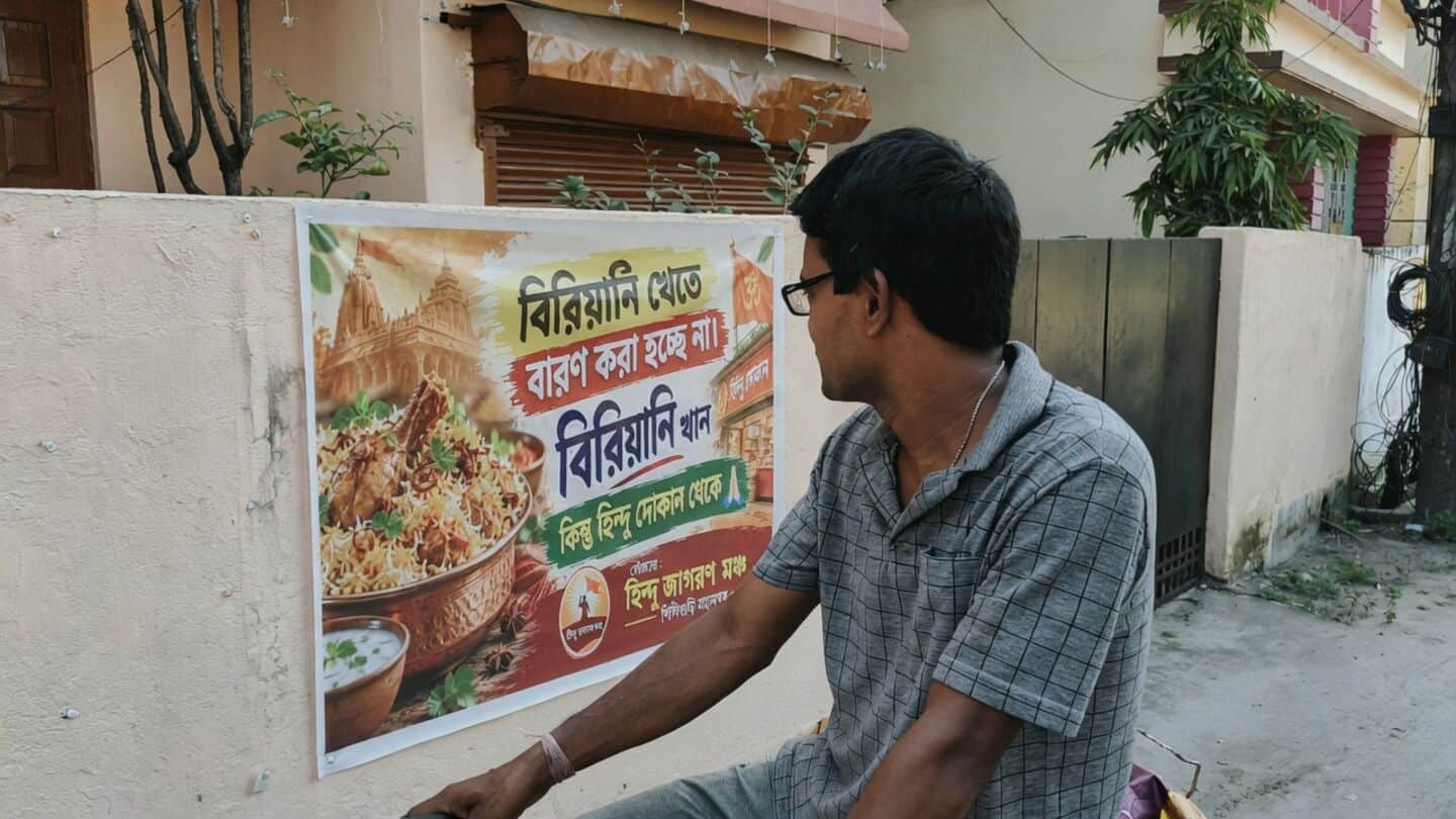'Buy biryani from Hindu-owned shops': Posters spark row in Siliguri