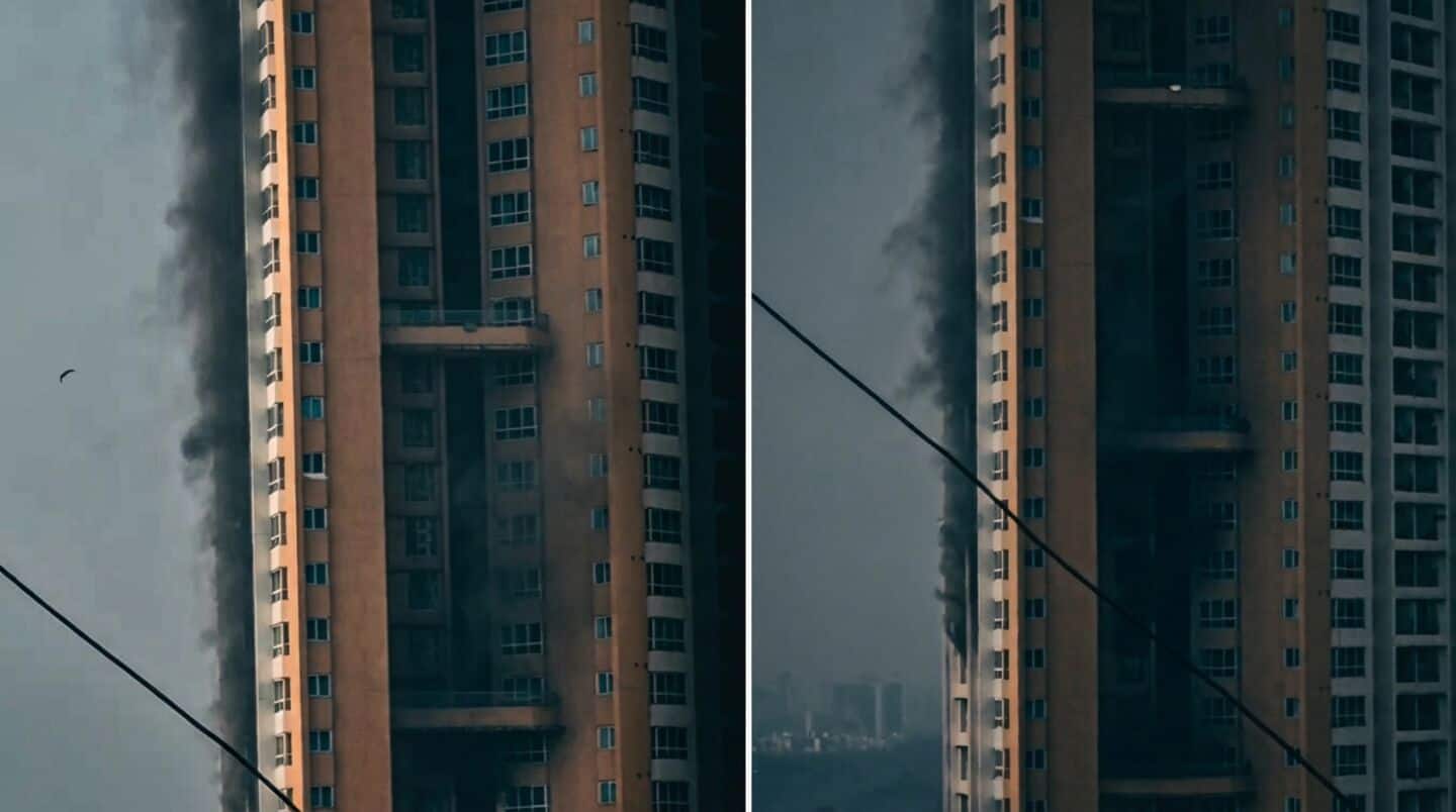 Mumbai: Large blaze erupts in 45-story building in Goregaon