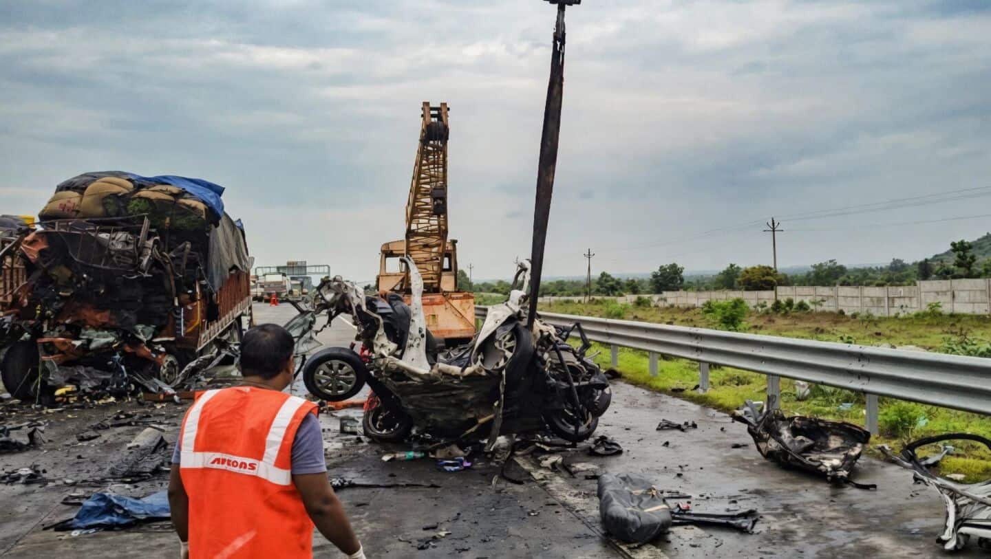 Maharashtra: 6 killed in chain collision after ethanol-laden truck overturns
