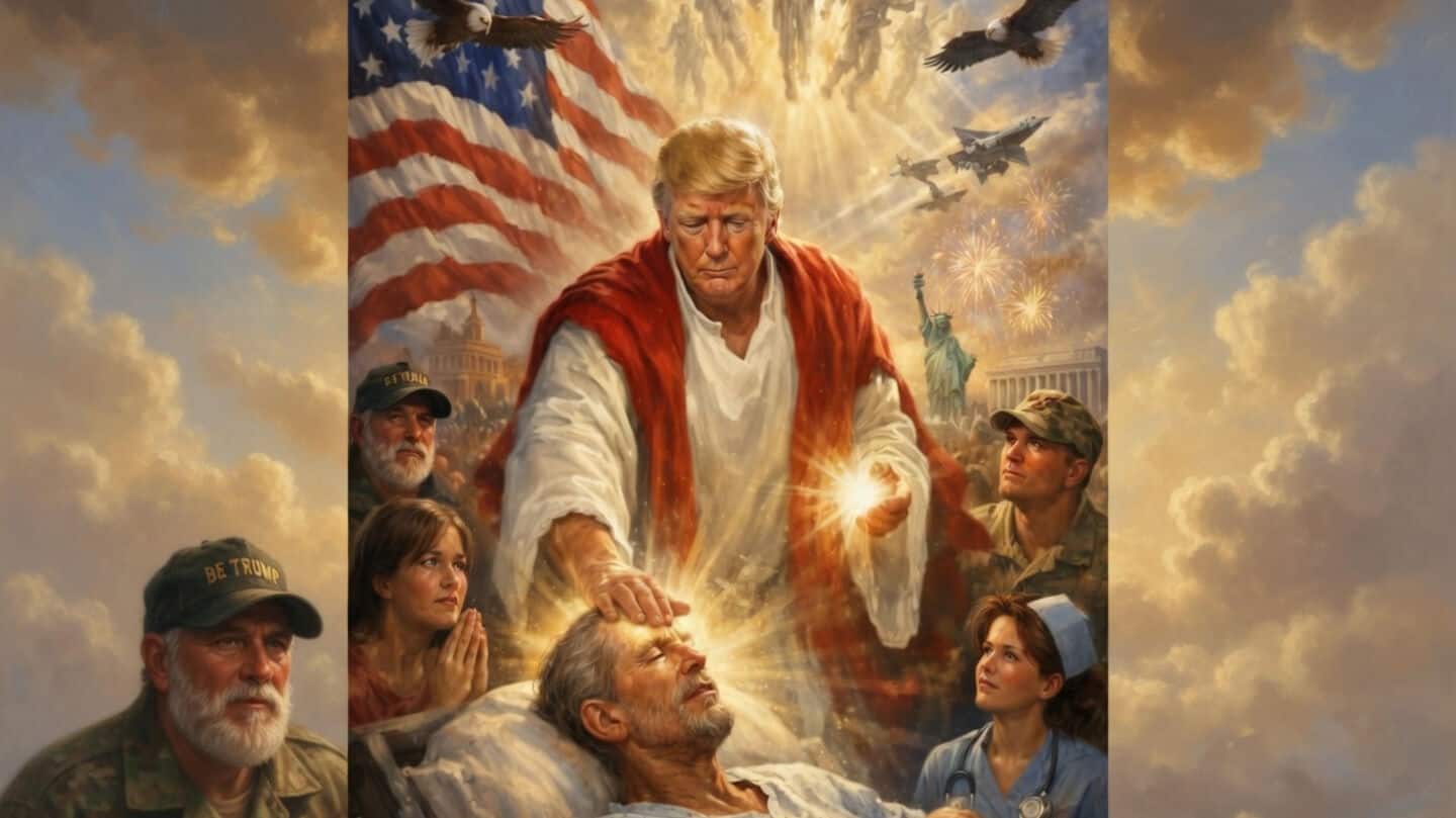 Trump posts image depicting himself as Jesus after criticizing Pope