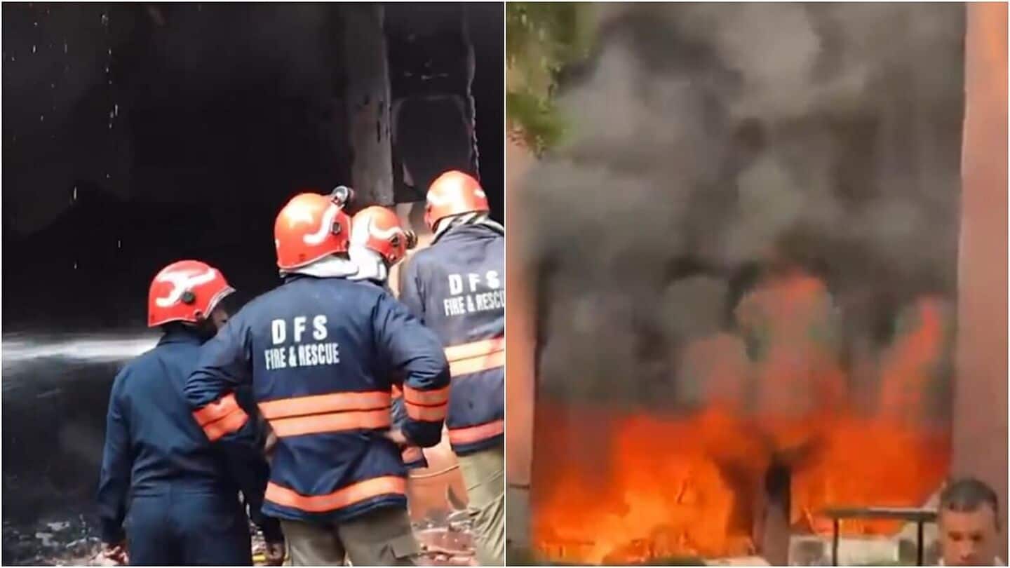 Fire breaks out at Delhi's Rajya Sabha MPs's apartments Fire breaks out at Delhi's Rajya Sabha MPs's apartments