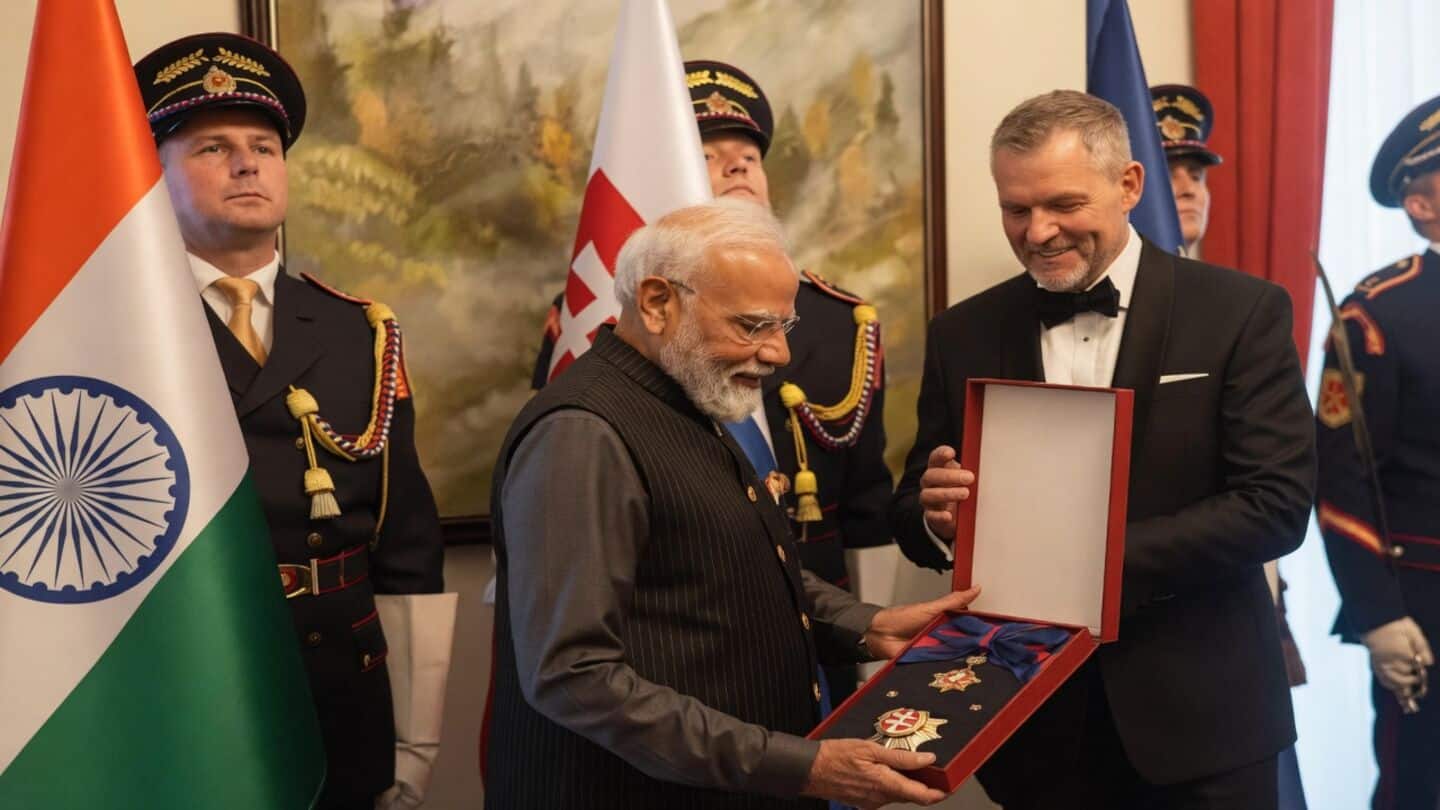 Slovak president confers highest civilian award on PM Modi