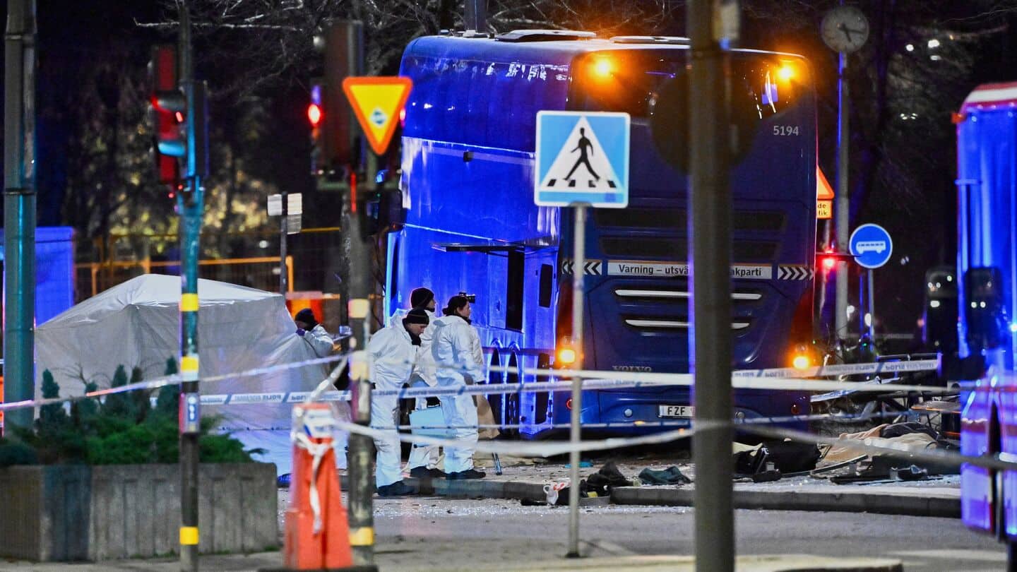 Bus crashes into Stockholm bus stop, 3 killed