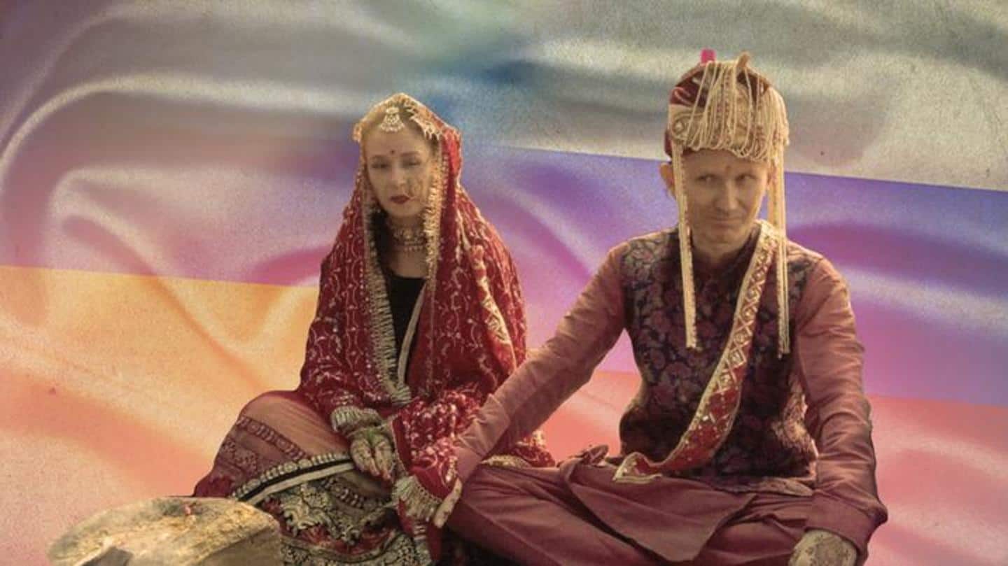 Dharamshala: Russian-origin man marries Ukrainian girlfriend in full desi style