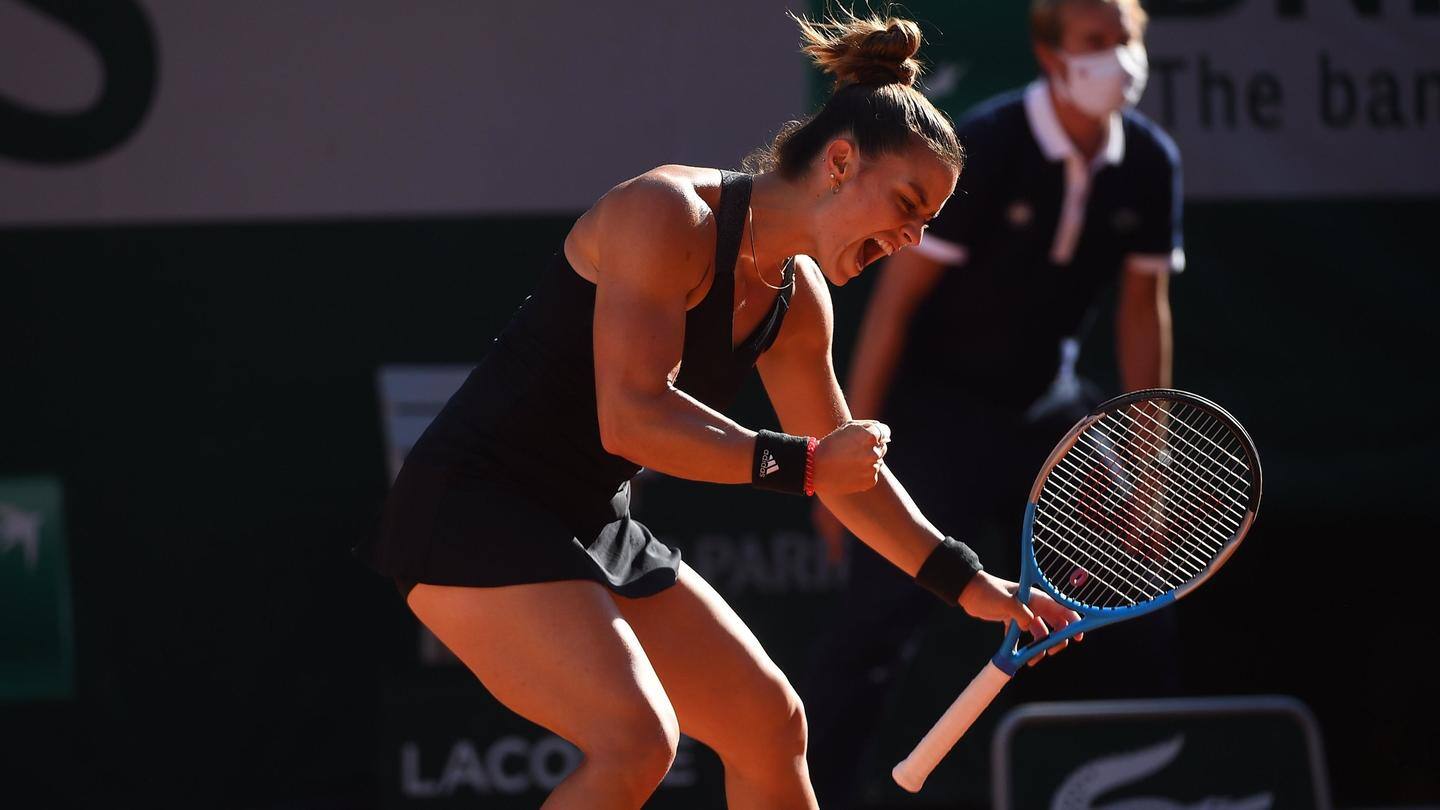Sakkari saved as many as four match points Sakkari saved as many as four match points